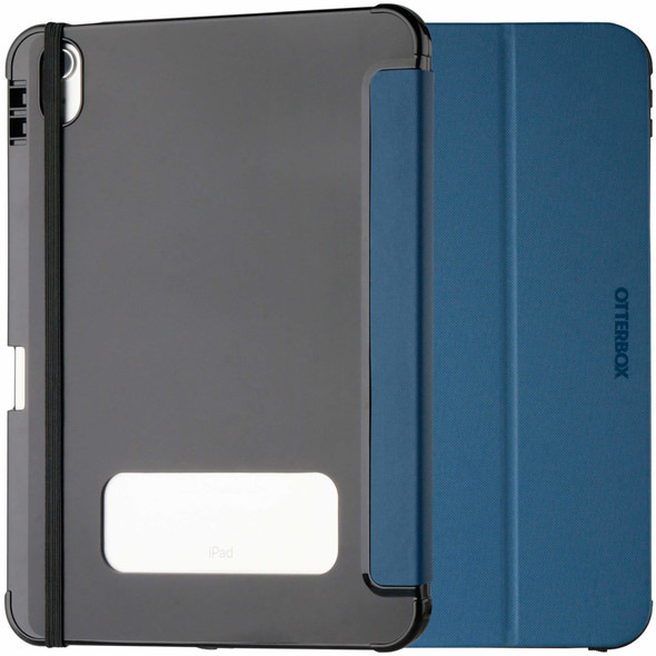 OtterBox React Folio Apple iPad (10.9') (10th Gen) Case Blue ProPack - (77-92192), DROP+ Military Standard, Pencil Holder, Multi-Position Stand
