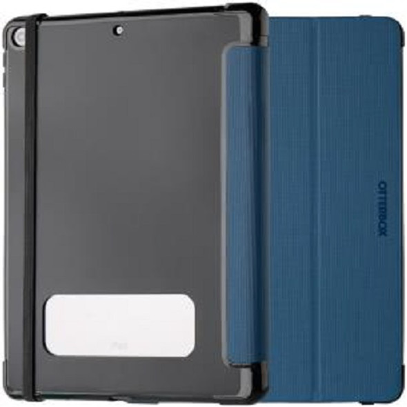 OtterBox React Folio Apple iPad (10.2') (9th/8th/7th Gen) Case Blue ProPack - (77-92198), DROP+ Military Standard, Pencil Holder, Multi-Position Stand