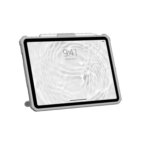 UAG Scout Healthcare Apple iPad Mini (8.3') ( 6th Gen ) With KickStand And HandStrap Case - White/Grey (124013BH4130), DROP+ Military Standard