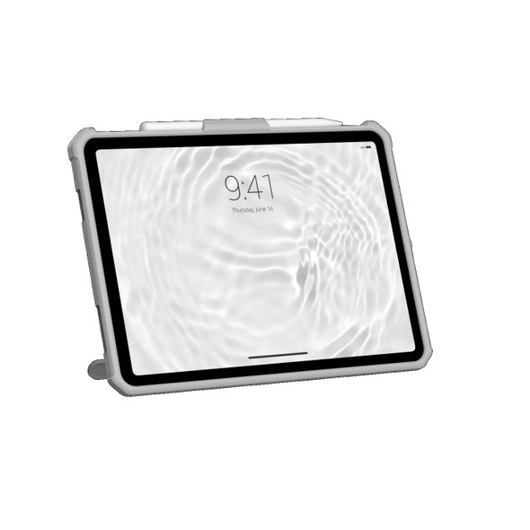 UAG Scout Healthcare Apple iPad (10.9') (10th Gen) with Kickstand and Handstrap Case - White/Grey (12339HB14130), DROP+ Military Standard