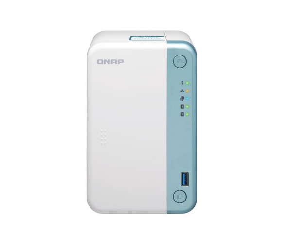 QNAP TS-251D-4G 2 Bay NAS Intel® Celeron® J4005 dual-core 2.0 GHz processor 4 GB SO-DIMM DDR4 Hot-swappable 1xGbE 1xPCIe Gen 2 x4 2xUSB 3.2 2yrs