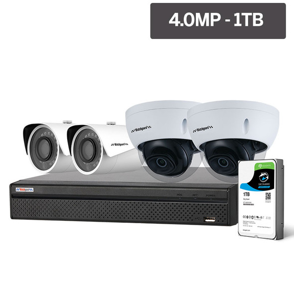 Compact Series 4 Camera 4.0MP IP Surveillance Kit (Fixed, 1TB)