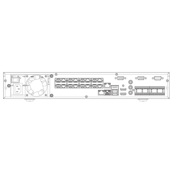 Professional AI 32 Channel Network Video Recorder with ePoE (320Mbps)