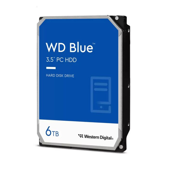 Western Digital WD Blue 6TB 3.5' HDD SATA 6Gb/s 5400RPM 256MB Cache CMR Tech 2yrs Wty
