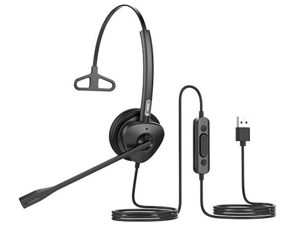 Fanvil HT301-U USB Mono Headset - OverThe Head Design, Suit For Small Office, Home Office (SOHO) Or Call Center Staff - USB Connection