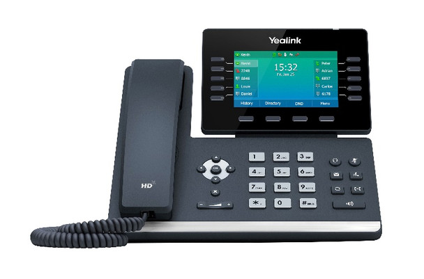 Yealink T54W,  16 Line IP HD Phone, 4.3' 480 x 272 Colour Screen, HD Voice, Dual Gig Ports, Built In Bluetooth And WiFi, USB 2.0 Port, SBC Ready