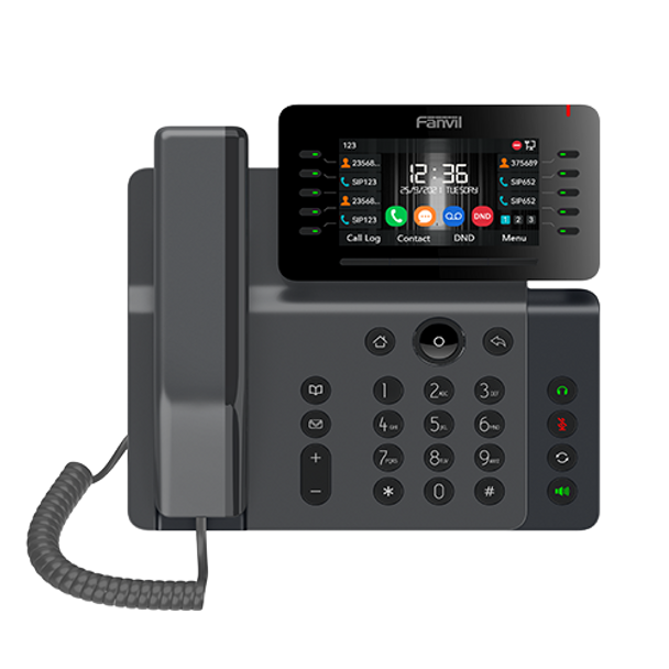Fanvil V65 Prime Business Phone, 4.3' Adjustable Screen, built-in BT and Wi-Fi, 20 Lines, 45 DSS Keys, HD Voice Quality, SBC Ready, 2 Years WTY