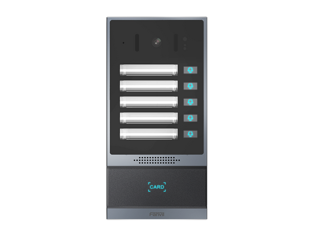 Fanvil i63 Outdoor Audio/Video Intercom, 2 SIP Lines, 5 DSS Keys, PoE, IP66 & IK07, RFID Reader , ONVIF, 2Yr Warranty