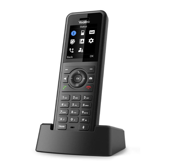 Yealink W57R Ruggedised SIP DECT IPPhone Handset, 1.8' color screen, HD Voice, up to 40 hrs talk time, 575 hrs standby, Vibration alarm