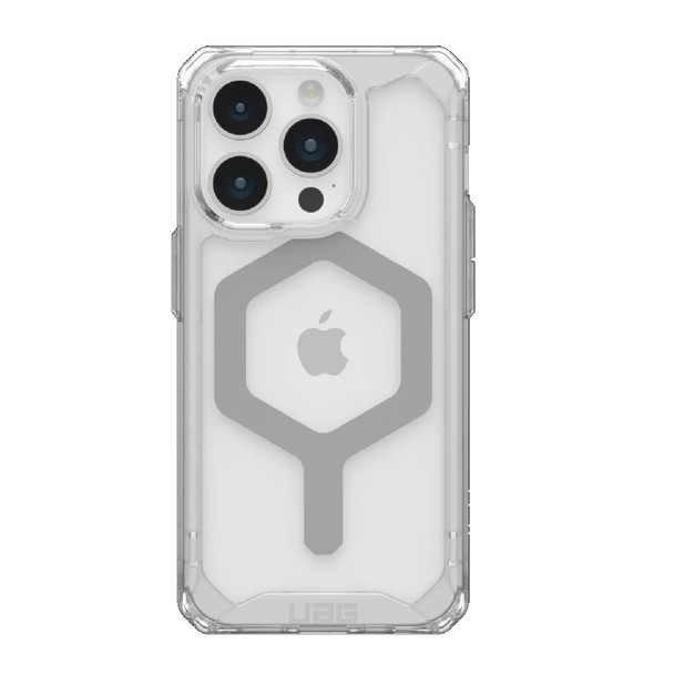UAG Plyo MagSafe Apple iPhone 15 Pro (6.1') Case - Ice/Silver (114286114333),16ft. Drop Protection (4.8M), Raised Screen Surround, Air-Soft Corners