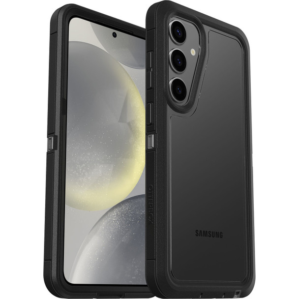 OtterBox Defender XT Clear Samsung Galaxy S24 5G (6.2') Case Clear/Black - (77-94715),DROP+ 5X Military Standard, Port cover block dust and dirt