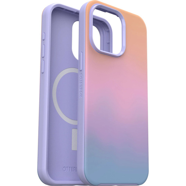 OtterBox Symmetry+ MagSafe Apple iPhone 15 Pro Max (6.7') Case Soft Sunset (Purple) - (77-93385),Antimicrobial,DROP+ 3X Military Standard,Raised Edges