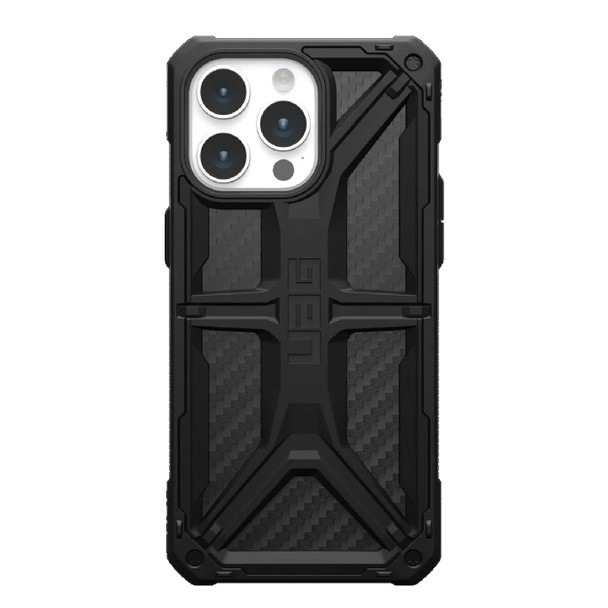 UAG Monarch Apple iPhone 15 Pro Max (6.7') Case - Carbon Fiber (114298114242),20ft. Drop Protection(6M),5 Layers of Protection,Tactical Grip