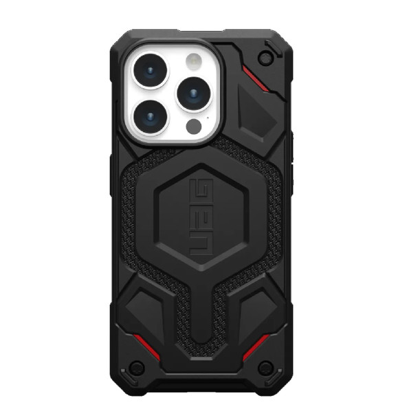 UAG Monarch Pro MagSafe Apple iPhone 15 Pro (6.1') Case - Kevlar Black (114221113940), 25ft. Drop Protection(7.6M),5 Layers of Protection