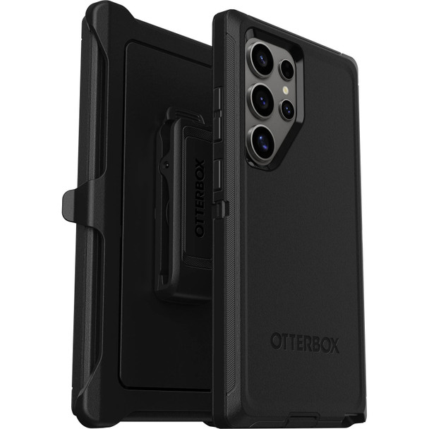 OtterBox Defender Samsung Galaxy S24 Ultra 5G (6.8') Case Black - (77-94494),DROP+ 5X Military Standard,Included Holster,Wireless Charging Compatible