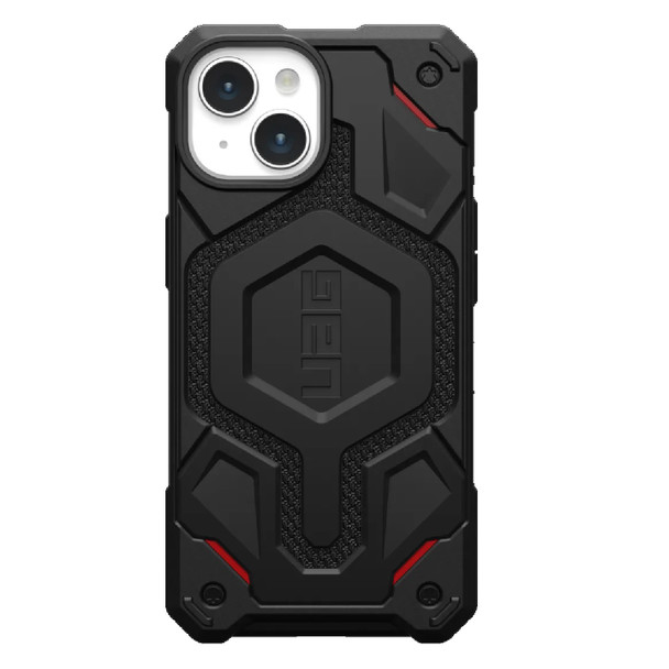 UAG Monarch Pro Kevlar MagSafe Apple iPhone 15 (6.1') Case - Kevlar Black (114219113940), 25ft. Drop Protection (7.6M),5 Layers of Protection