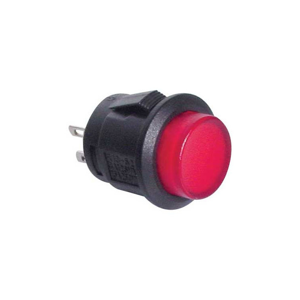 SPST Momentary LED Red Solder Tail Pushbutton Switch