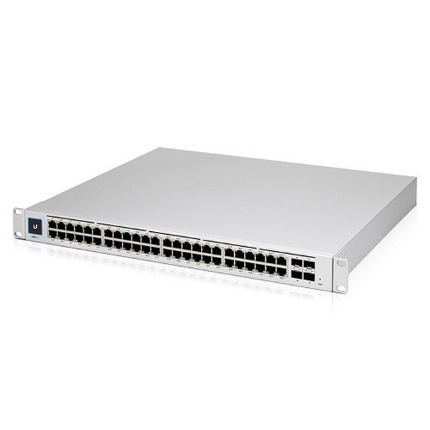 Ubiquiti UniFi 48 port Managed Gigabit Layer2 and Layer3 switch with auto-sensing 802.3at PoE+ and 802.3bt PoE, SFP+ : Touch Display - 660W GEN2