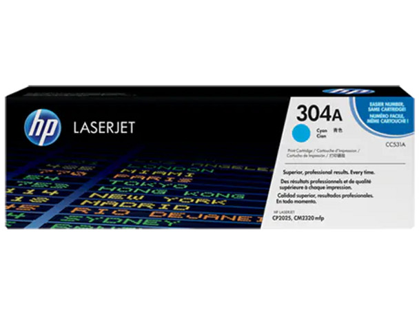 HP CLJ CP2025 CYAN PRINT CARTRIDGE WITH COLORSPHERE TONER