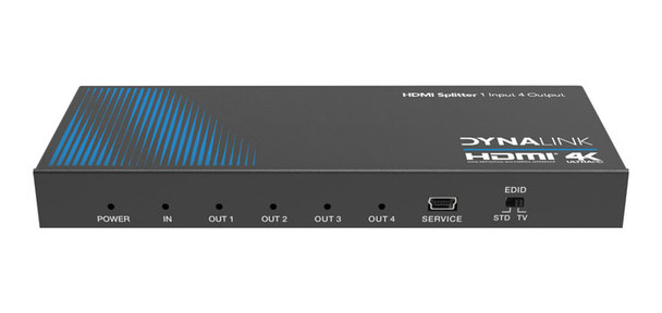 DYNALINK 4K 1x4 HDMI Splitter 18GBps Bandwidth