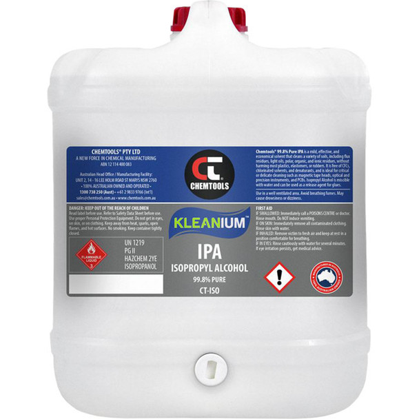 Chemtools ISO20L 20 Litre 99.8% Isopropyl Drum Isopropanol Alcohol Drum