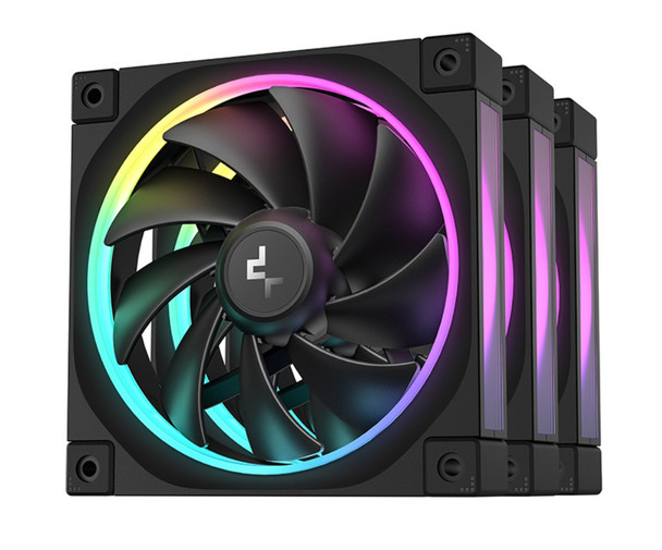 DeepCool FL12 3IN1 (3-Pack) 120mm Unique ARGB Fans, Low Noise, 4-pin PWM, Fluid Dynamic Bearing, Addressable RGB LED DeepCool FL12 3IN1 (3-Pack) 120mm Unique ARGB Fans, Low Noise, 4-pin PWM, Fluid Dynamic Bearing, Addressable RGB LED