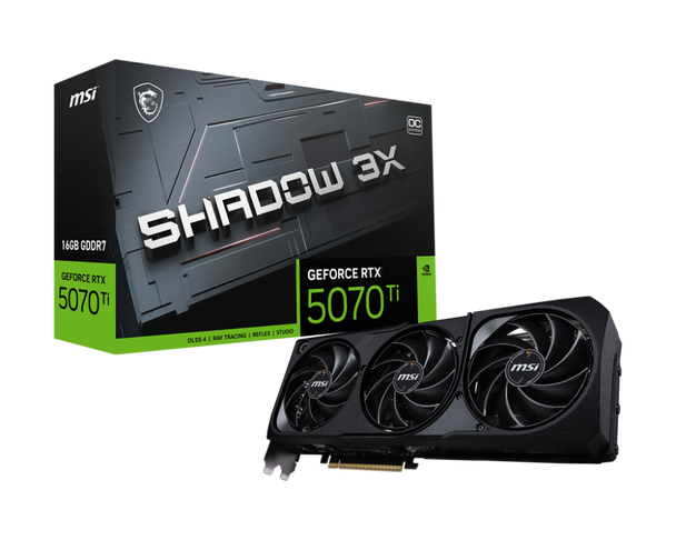 MSI RTX 5070 Ti GAMING SHADOW 3X OC 16GB Graphics Card