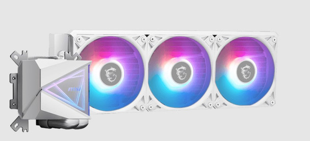 MSI MAG CORELIQUID I360 White Liquid CPU Cooler, LGA 1150/1151/1155/1156/1200/1700+ Next gen AM5/AM4 3y warranty MSI MAG CORELIQUID I360 White Liquid CPU Cooler, LGA 1150/1151/1155/1156/1200/1700+ Next gen AM5/AM4 3y warranty