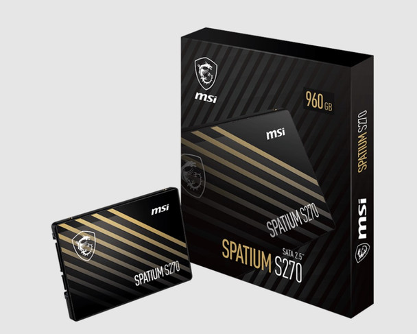MSI SPATIUM S270 SATA 2.5' 240GB,  PHISON S11, 3D NAND, SATA III 6Gbps, 500MB/s Read, 400 MB/s Write, 110 TBW, 5 Year Warranty