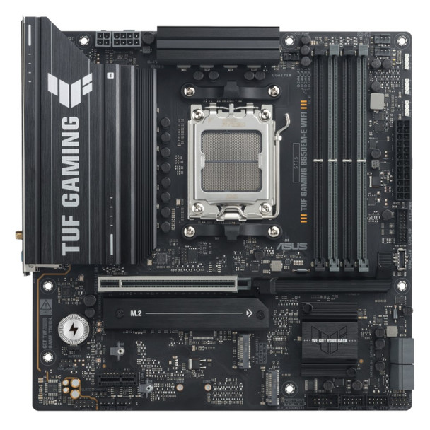 ASUS AMD B650EM TUF GAMING B650EM-E WIFI (AM5) Micro-ATX Motherboard  4x DDR5 256GB, 1x PCIe 4.0 x16 slot, 3 x M.2 slots, 4 x SATA, Wi-Fi 6 ASUS AMD B650EM TUF GAMING B650EM-E WIFI (AM5) Micro-ATX Motherboard  4x DDR5 256GB, 1x PCIe 4.0 x16 slot, 3 x M.2 slots, 4 x SATA, Wi-Fi 6