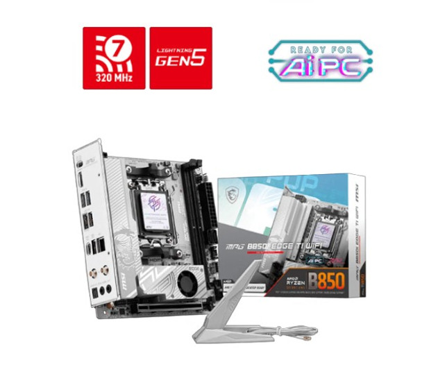 MSI B850I EDGE TI WIFI, ITX, AMD Ryzen, 2x DDR5 128GB, 1x HDMI, 1x PCI-E x16 slot, 2x M.2, 2x USB 2.0, Wi-Fi 7 MSI B850I EDGE TI WIFI, ITX, AMD Ryzen, 2x DDR5 128GB, 1x HDMI, 1x PCI-E x16 slot, 2x M.2, 2x USB 2.0, Wi-Fi 7