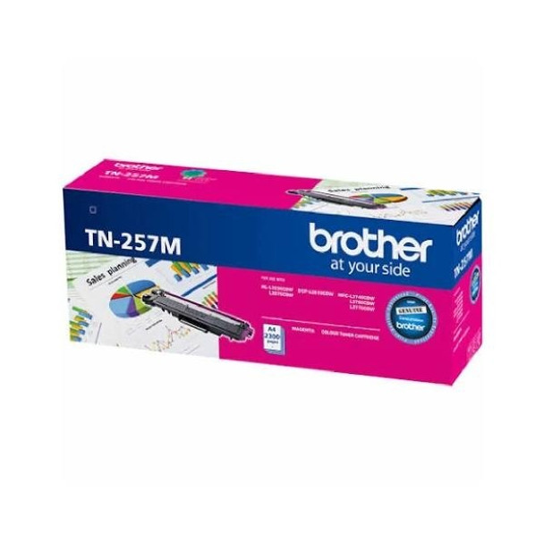 Brother TN-257M Magenta High Yield Toner Cartridge to Suit -  HL-3230CDW/3270CDW/DCP-L3015CDW/MFC-L3745CDW/L3750CDW/L3770CDW (2,300 Pages) Brother TN-257M Magenta High Yield Toner Cartridge to Suit -  HL-3230CDW/3270CDW/DCP-L3015CDW/MFC-L3745CDW/L3750CDW/L3770CDW (2,300 Pages)