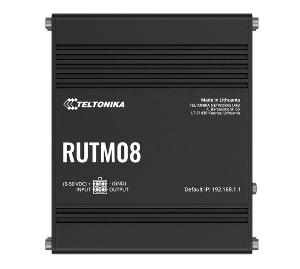 Teltonika RUTM08 Industrial Wired Router, 4 Gigabit RJ45 Ports,128 tag ...