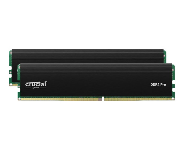 Crucial Pro 64GB (2x32GB) DDR4 UDIMM 3200MHz CL22 Black Heat Spreader Support Intel XMP AMD Ryzen Desktop PC Gaming Memory