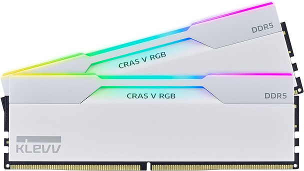 32GB KIT (6400MHz) KLEVV CRAS V GAMING MEMORY WHITE/RGB