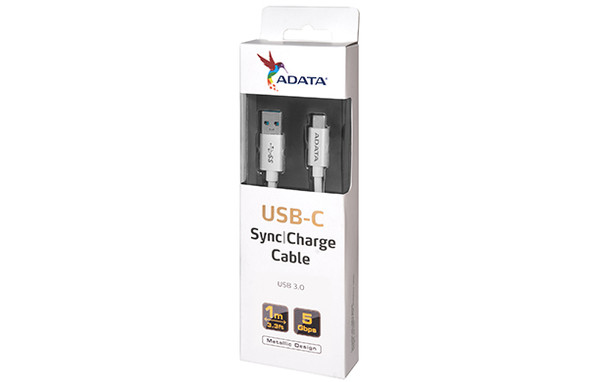 ADATA USB TYPE C TO 3.1 GEN1 CABLE Silver 15w - ACA3AL-100CM-CSV