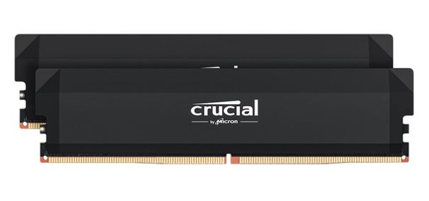 Crucial Pro 32GB (2x16GB) DDR5 UDIMM 6400MHz CL32 Black Heat Spreader Overclocking Support Intel XMP AMD Ryzen Desktop PC Gaming Memory