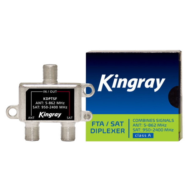 KINGRAY Fta & Satellite Diplexer 5-862 / 950-2400Mhz Fox App.