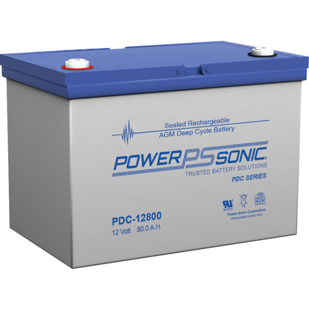 POWER SONIC 12V 80Amp Agm Deep Cycle Sla B Terminal