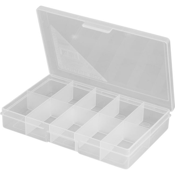 FISCHER PLASTIC 10 Compartment Storage Box Small Plastic Case