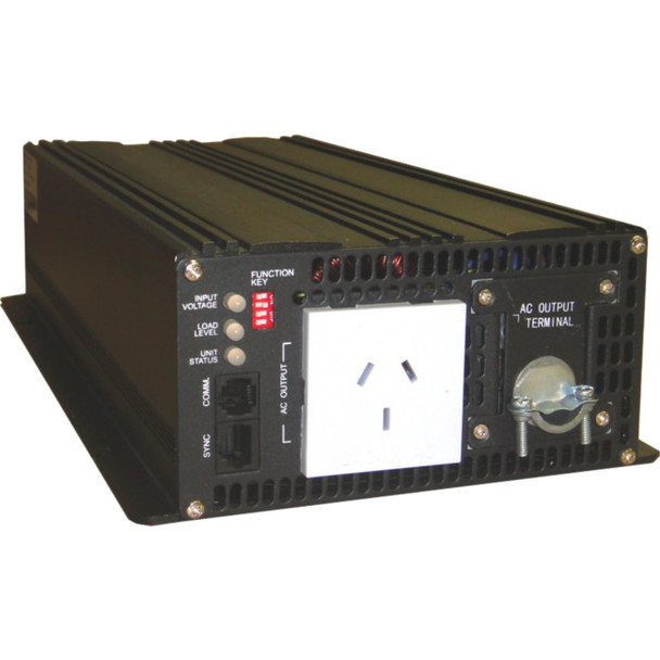 TORTECH 600W True Sine Wave Inverter 12Vdc To 240Vac Pure Sine