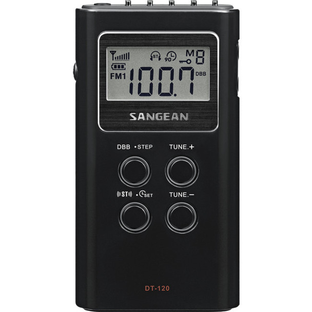 SANGEAN Black Fm/Am  Radio Pocket Size With Earphones