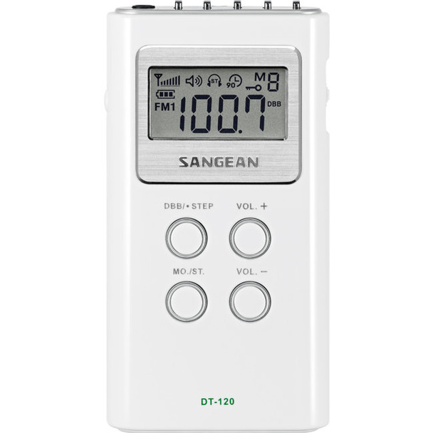 SANGEAN White Fm/Am Radio Pocket Size With Earphones