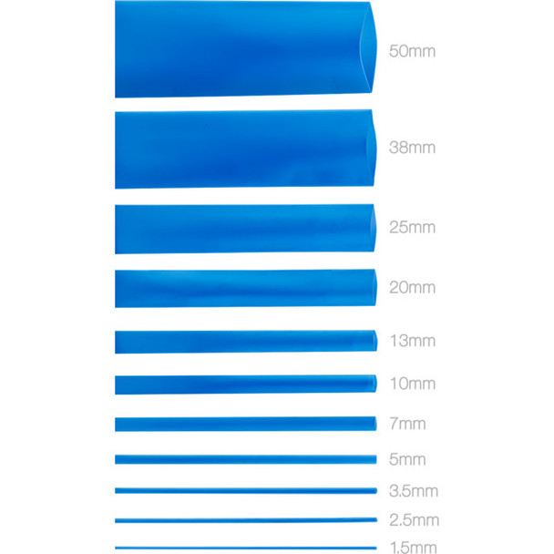 25Mmx1.2M Heat Shrink - Blue Hsbl135
