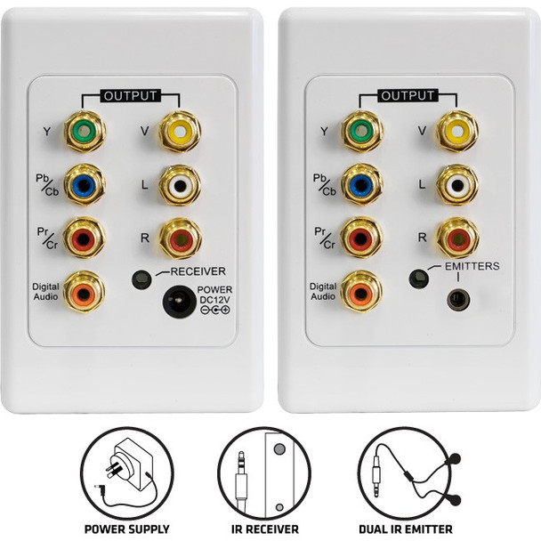PRO2 Audio Video And Component + Ir Cat5 Extender Kit Suit Clipsal