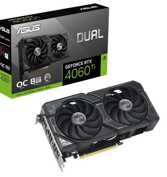 ASUS nVidia GeForce DUAL RTX4060TI O8G RTX4060 Ti OC Edition 8GB GDDR6