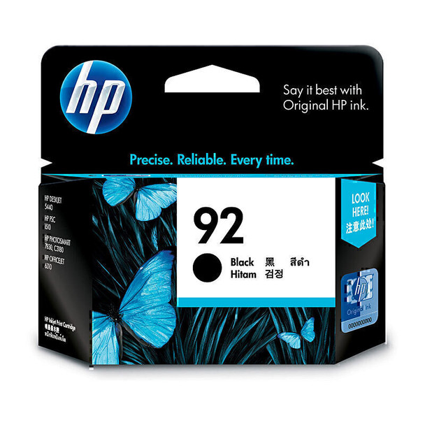 HP #92 Black Ink Cart C9362WA