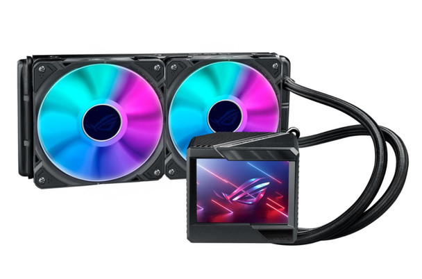 ASUS ROG RYUJIN II 240 ARGB All-In-One Liquid CPU Cooler, 3.5' LCD, 2x ROG 120mm ARGB Radiator Fans