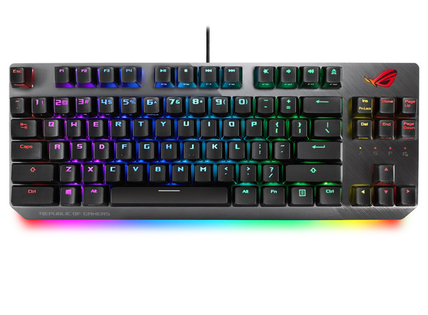 ASUS X802 ROG STRIX SCOPE NX TKL Blue Switch 80% Wired Mechanical RGB Gaming Keyboard for FPS Games, ROG NX Switches, Stealth Key, Aluminium Frame, RG