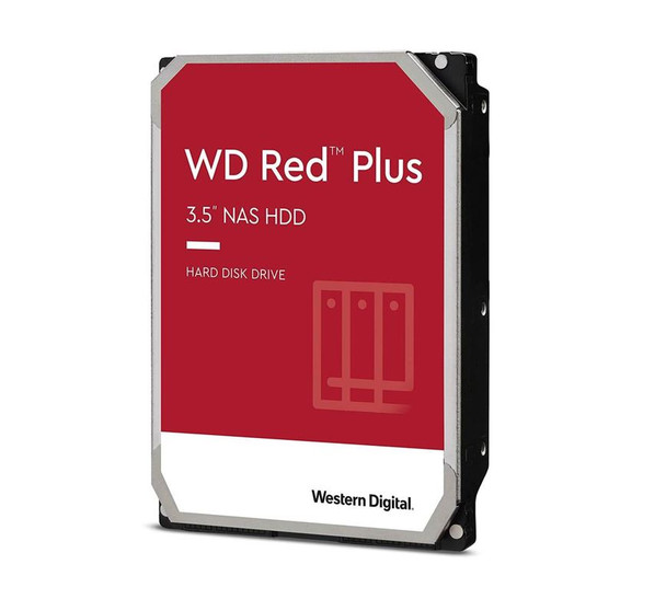 Western Digital WD Red Plus 10TB 3.5' NAS HDD SATA3 7200RPM 256MB Cache 24x7 180TBW ~8-bays NASware 3.0 CMR Tech 3yrs wty